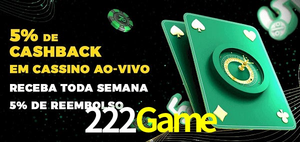 Promoções do cassino ao Vivo 222Game